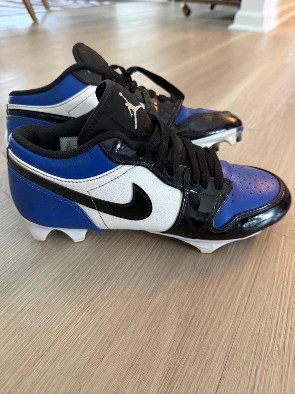 Nike Kids Blue White Black Football Cleats